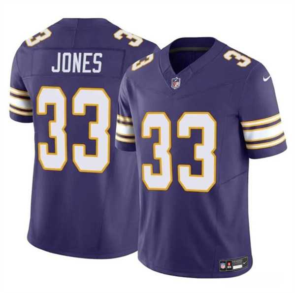 Men & Women & Youth Minnesota Vikings #33 Aaron Jones Purple F.U.S.E. Vapor Untouchable Throwback Limited Stitched Jersey->minnesota vikings->NFL Jersey